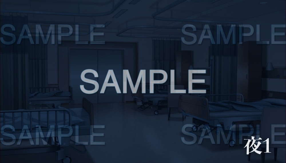 【背景素材】病室(病院ホラー編part1-snowmori023_b)