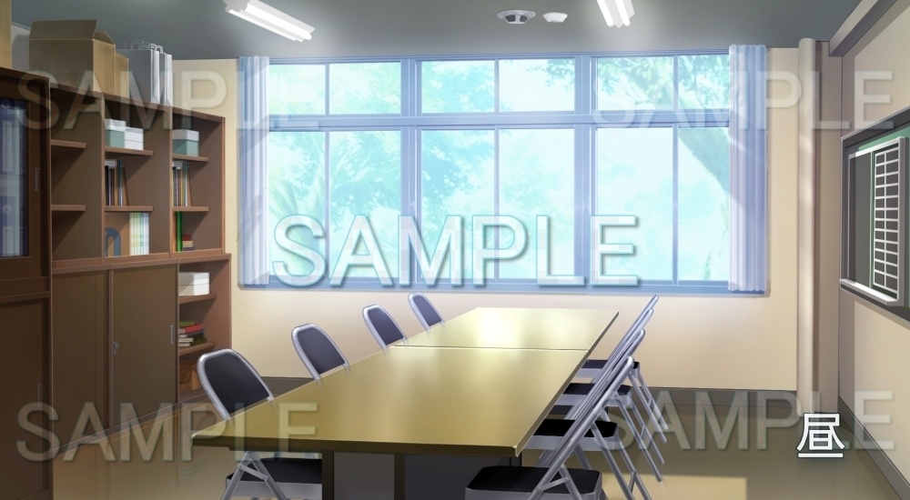 【背景素材】部室 会議室(学園編part7-13school003)
