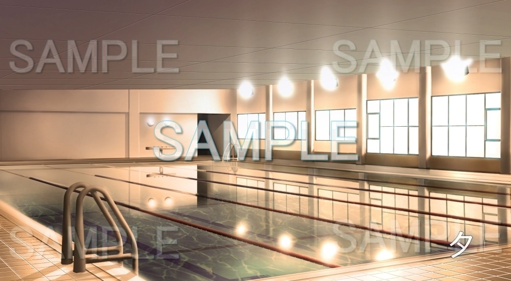 【背景素材】プール(学園編part7-13school005)