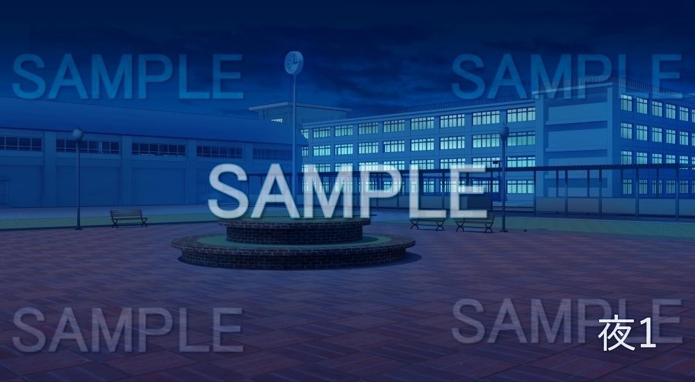 【背景素材】校庭 広場(学園編part7-rtschoolgarden01)