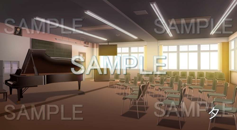 【背景素材】音楽室(学園編part7-schoolin01)