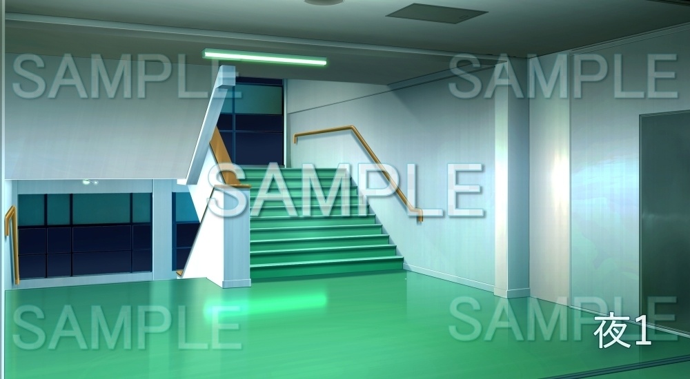 【背景素材】階段(学園編part7-schoolin02)