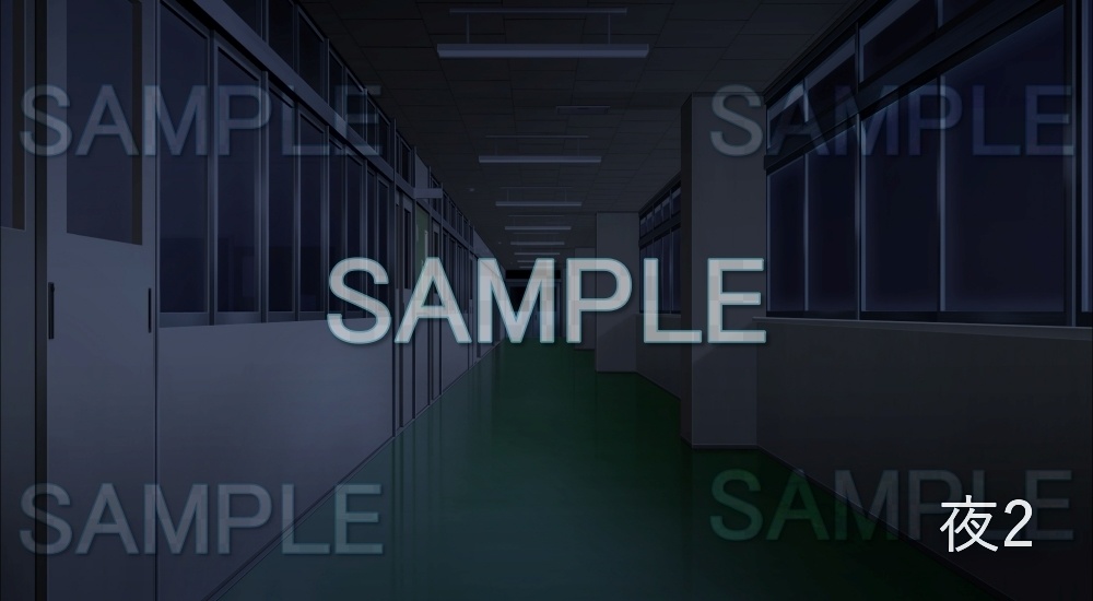 【背景素材】廊下(学園編part7-schoolin03nkai)