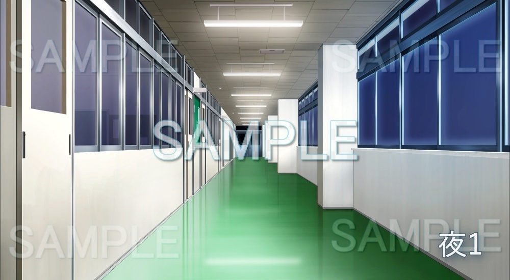 【背景素材】廊下(学園編part7-schoolin03nkai)