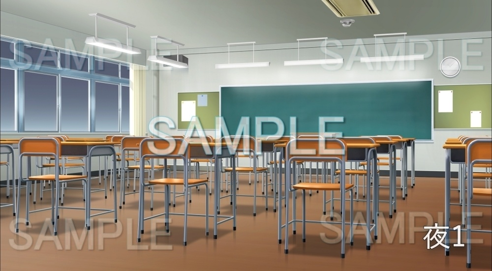 【背景素材】教室(学園編part7-schoolin04)