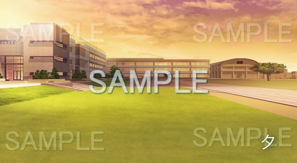 【背景素材】校庭(学園編part7-schoolout01)