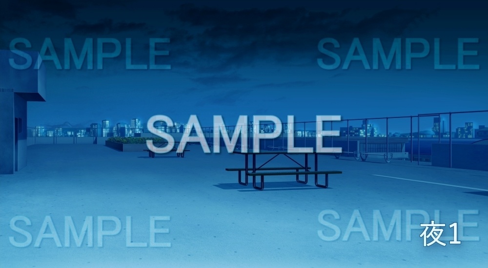 【背景素材】屋上(学園編part7-schoolout02)