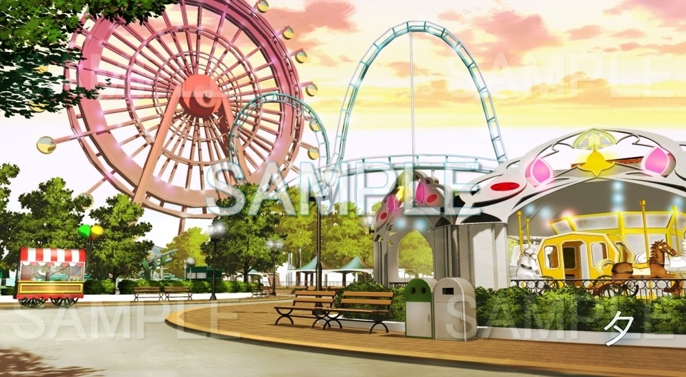 【背景素材】遊園地(レジャー・施設編part4-sdamu001)