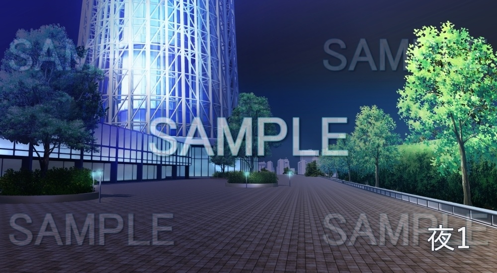 【背景素材】スカイツリー 歩道(レジャー・施設編part5-nexkou_01)