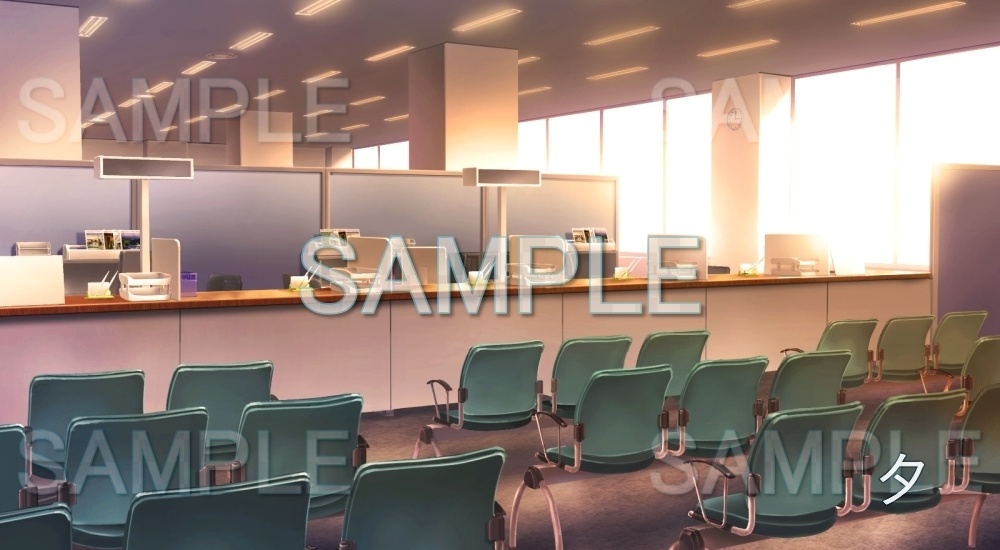 【背景素材】市役所 |文字なし (レジャー・施設編part5-snowkin_13)