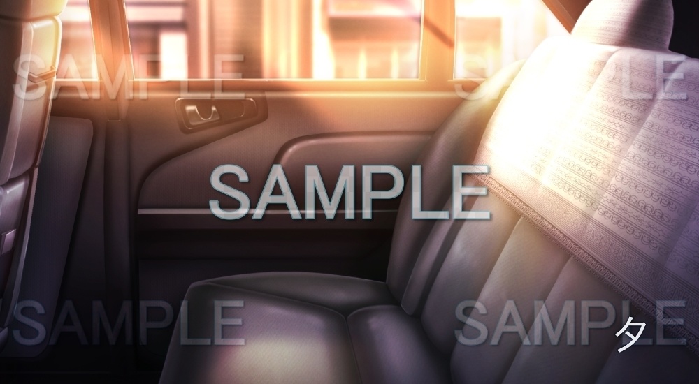 【背景素材】タクシー 座席 | 文字なし(レジャー・施設編part5-snowkin_19)