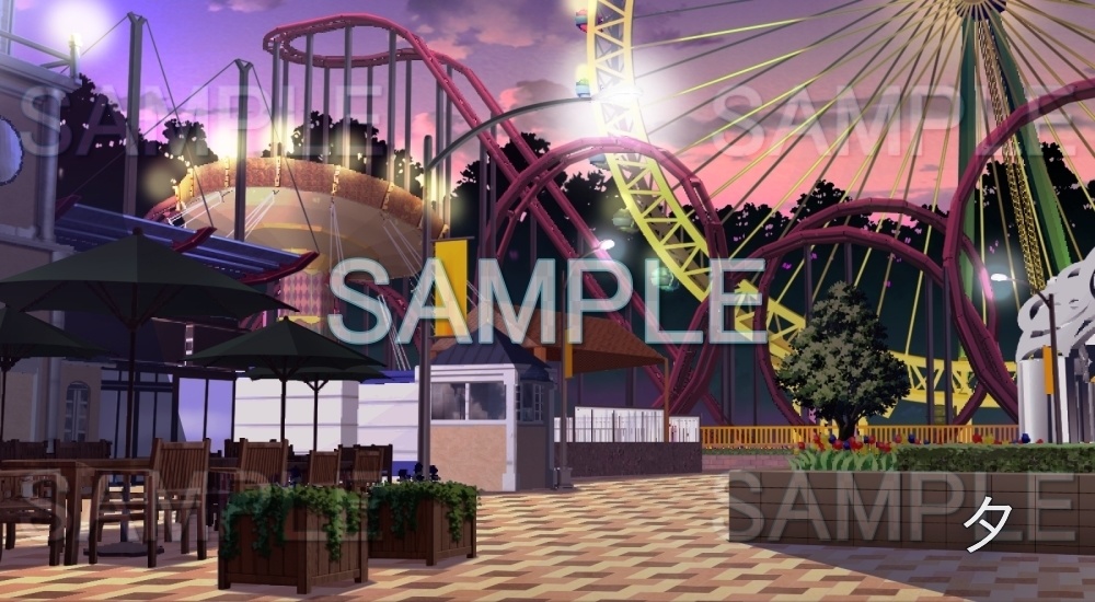 【背景素材】遊園地(レジャー・施設編part5-snowuta_005)