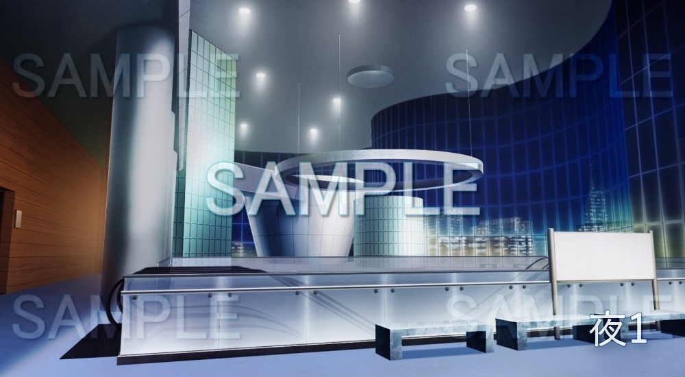 【背景素材】ビル ホール(レジャー・施設編part5-snowkin_19)