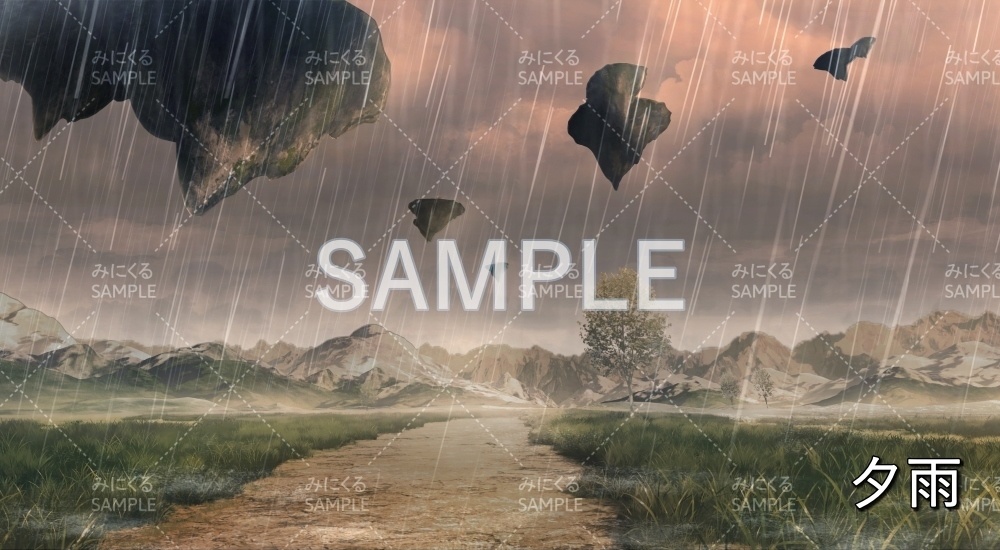 【背景素材】雨 風のダンジョン(ダンジョン編part1-wind_r)