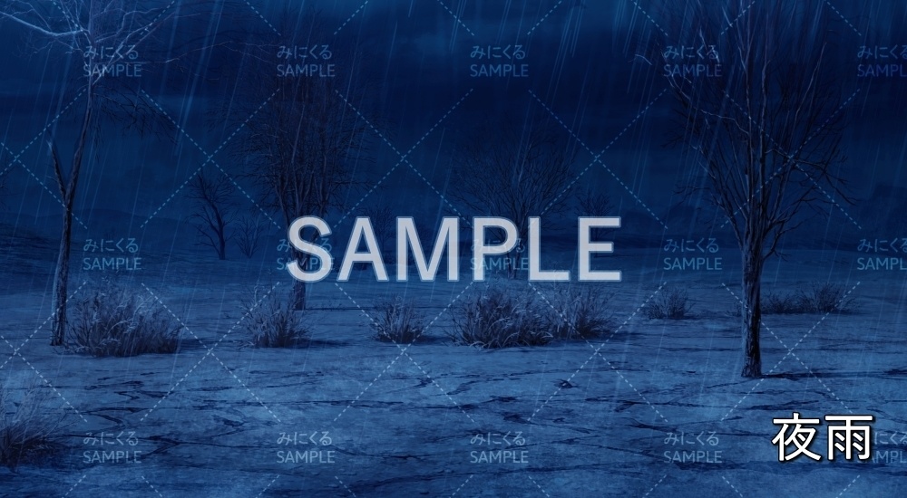 【背景素材】雨 荒野のダンジョン(ダンジョン編part1-wilderness_r)