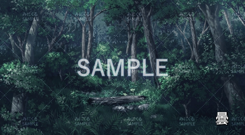 【背景素材】昼\夕 森ダンジョン(ダンジョン編part1-woods)