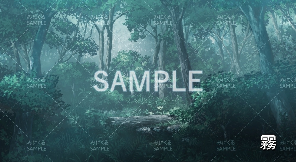 【背景素材】昼\夕 森ダンジョン(ダンジョン編part1-woods)