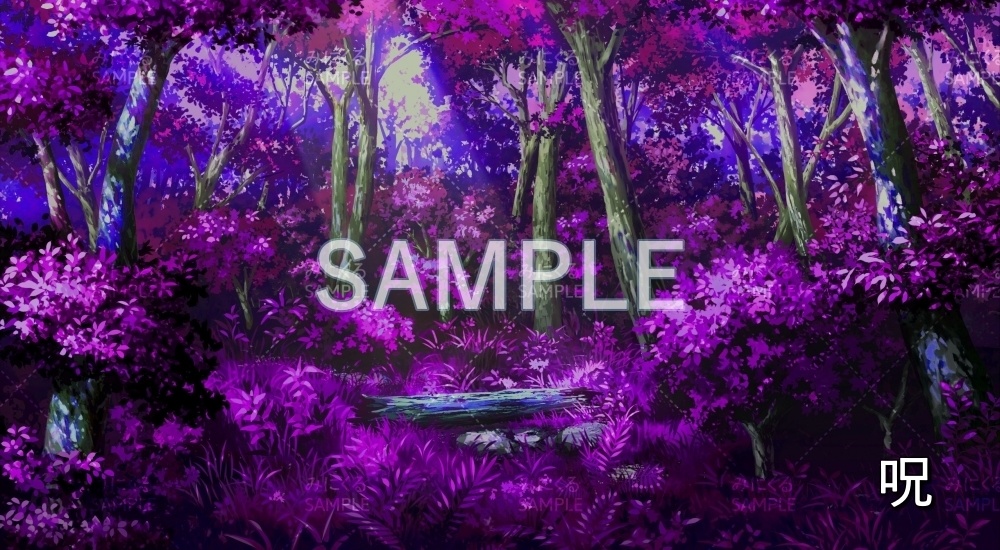 【背景素材】夜\呪 森ダンジョン(ダンジョン編part1-woods_n)