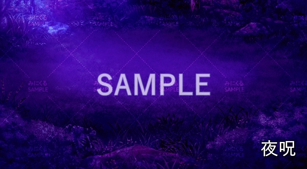 【背景素材】雨\呪 森ダンジョン(ダンジョン編part1-woods_bf_r.)