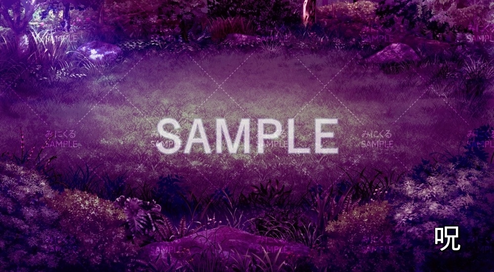 【背景素材】雨\呪 森ダンジョン(ダンジョン編part1-woods_bf_r.)