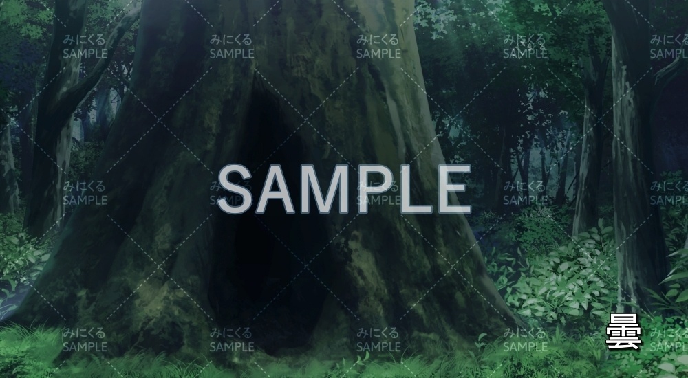 【背景素材】穴の開いた大木(ダンジョン編part1-woods2)