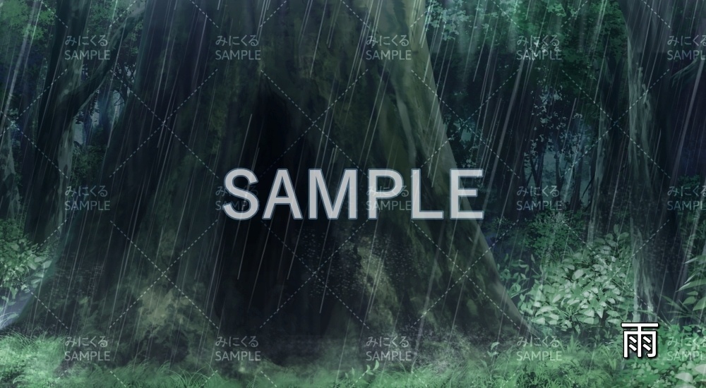 【背景素材】穴の開いた大木(ダンジョン編part1-woods2)