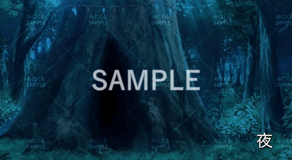 【背景素材】御神木(ダンジョン編part1-woods2rope)