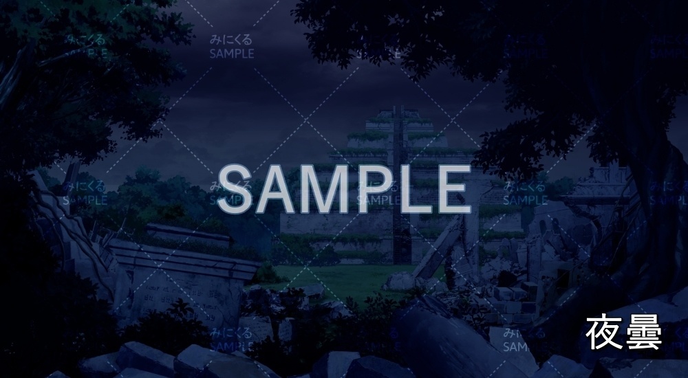 【背景素材】霧/曇 遺跡 (ダンジョン編part1-iseki01_fog)