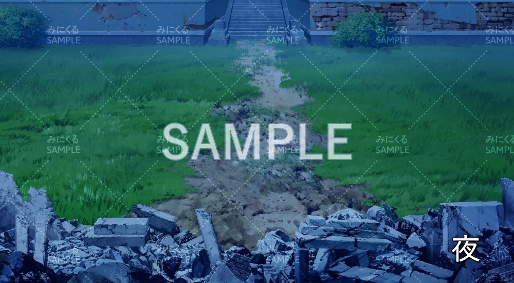 【背景素材】昼/夕 遺跡麓 (ダンジョン編part1-iseki01_bf)