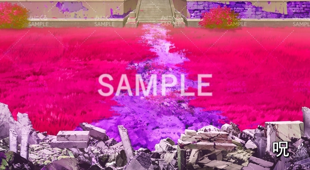 【背景素材】昼/夕 遺跡麓 (ダンジョン編part1-iseki01_bf)