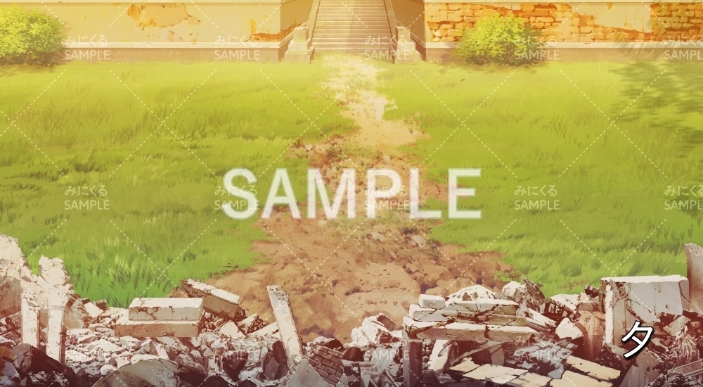 【背景素材】昼/夕 遺跡麓 (ダンジョン編part1-iseki01_bf)