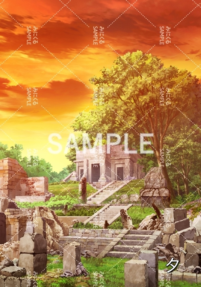 【背景素材】昼 遺跡(ダンジョン編part1-iseki02)