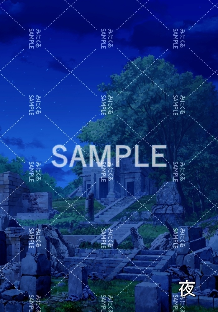 【背景素材】昼 遺跡(ダンジョン編part1-iseki02)