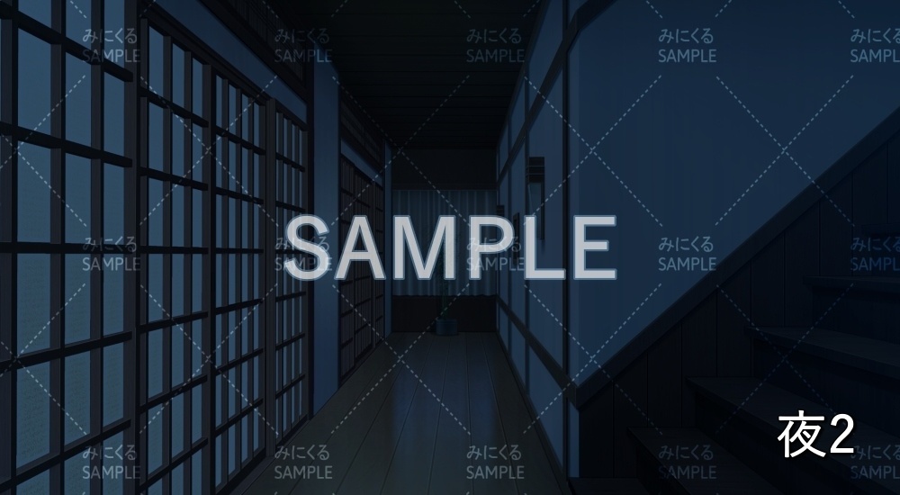 【背景素材】家 廊下 和洋(日常編part19-BG03_d_a)