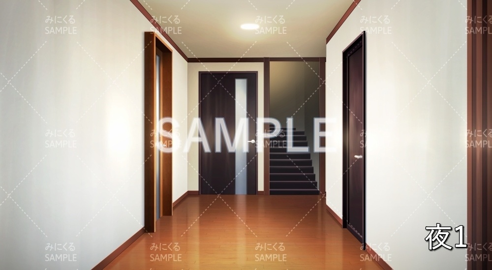 【背景素材】家 廊下(日常編part19-BG03_pl_a)