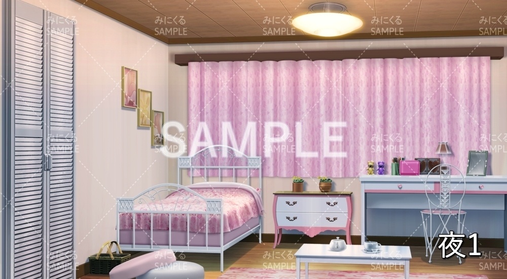 【背景素材】キュートな部屋(日常編part19-BG05_d_a)