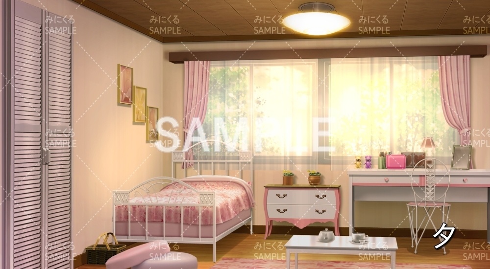 【背景素材】キュートな部屋(日常編part19-BG05_d_a)