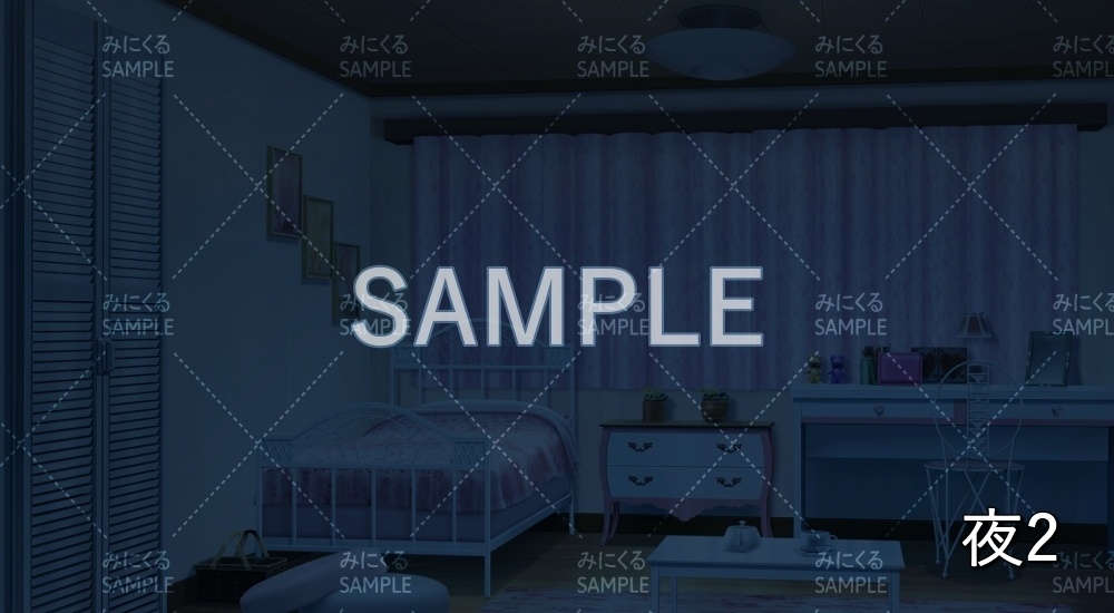 【背景素材】キュートな部屋(日常編part19-BG05_d_a)