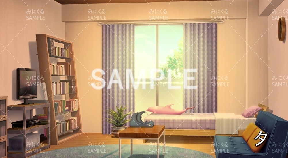 【背景素材】マリンな部屋(日常編part19-BG06_d_a)