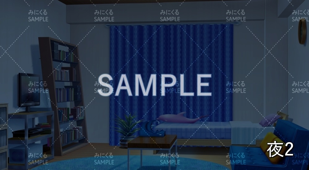 【背景素材】マリンな部屋(日常編part19-BG06_d_a)