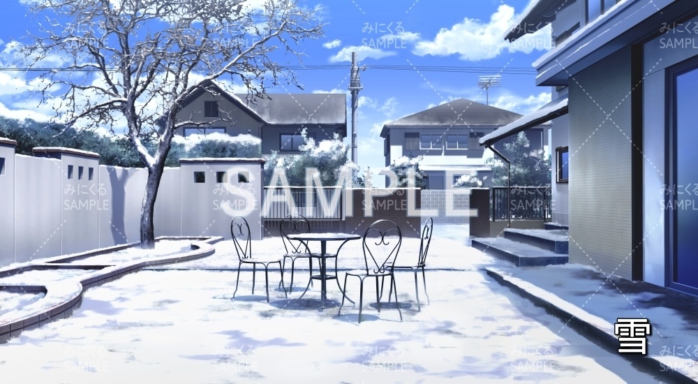 【背景素材】庭/ガーデン(日常編part19-BG08_pl_a)