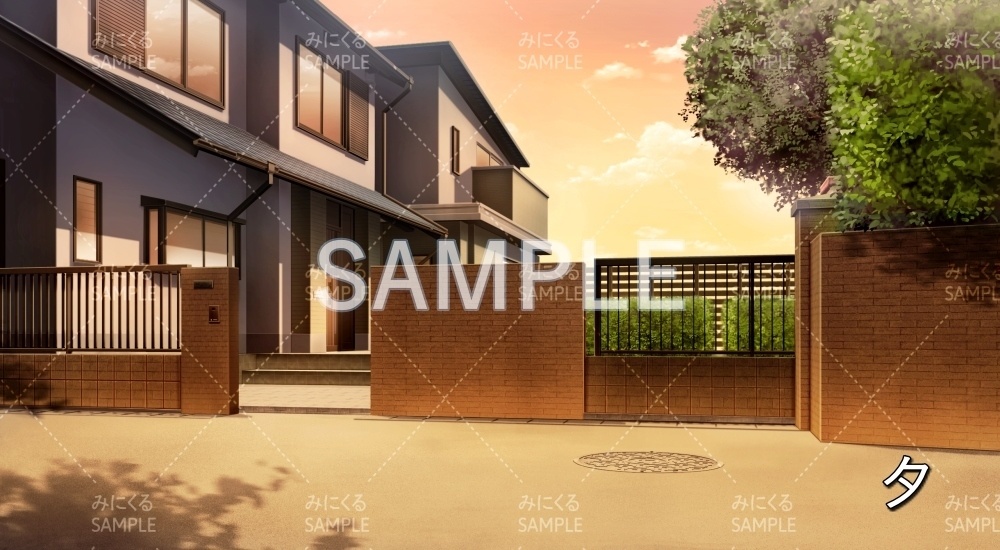 【背景素材】一軒家(日常編part19-BG09_pl_a)