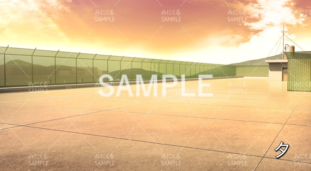 【背景素材】屋上 雪差分有(学園編part11-BG10_pl_a)