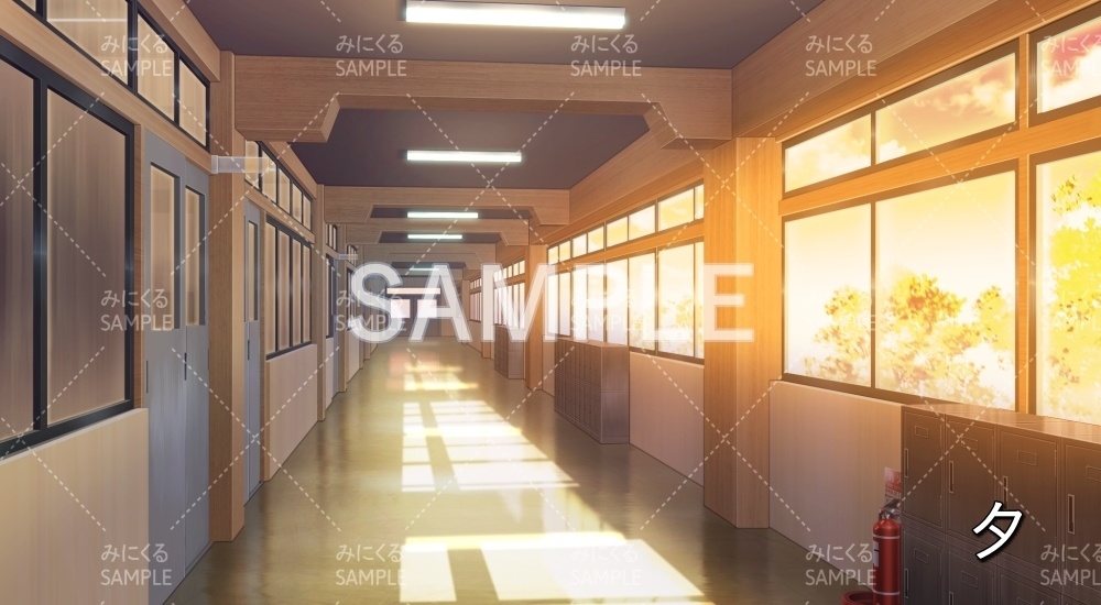 【背景素材】廊下 雪差分有(学園編part11-BG11_d_a)
