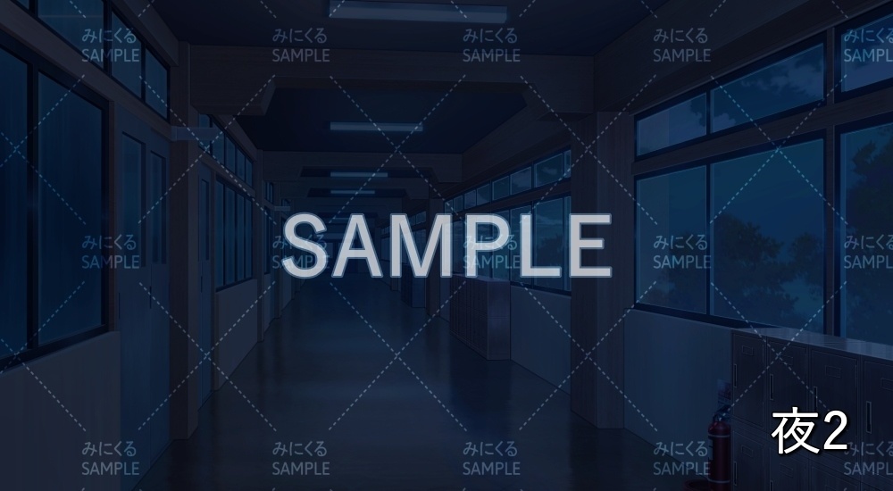 【背景素材】廊下 雪差分有(学園編part11-BG11_d_a)