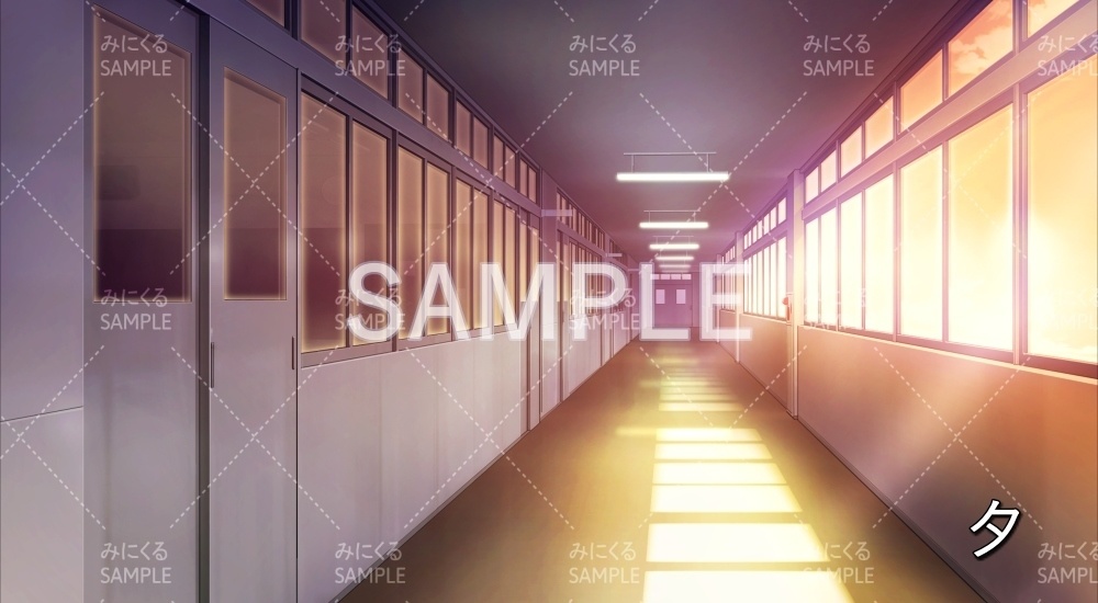 【背景素材】廊下 雪差分有(学園編part11-BG11_pl_a)