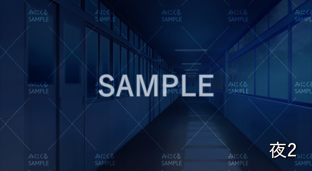 【背景素材】廊下 雪差分有(学園編part11-BG11_pl_a)