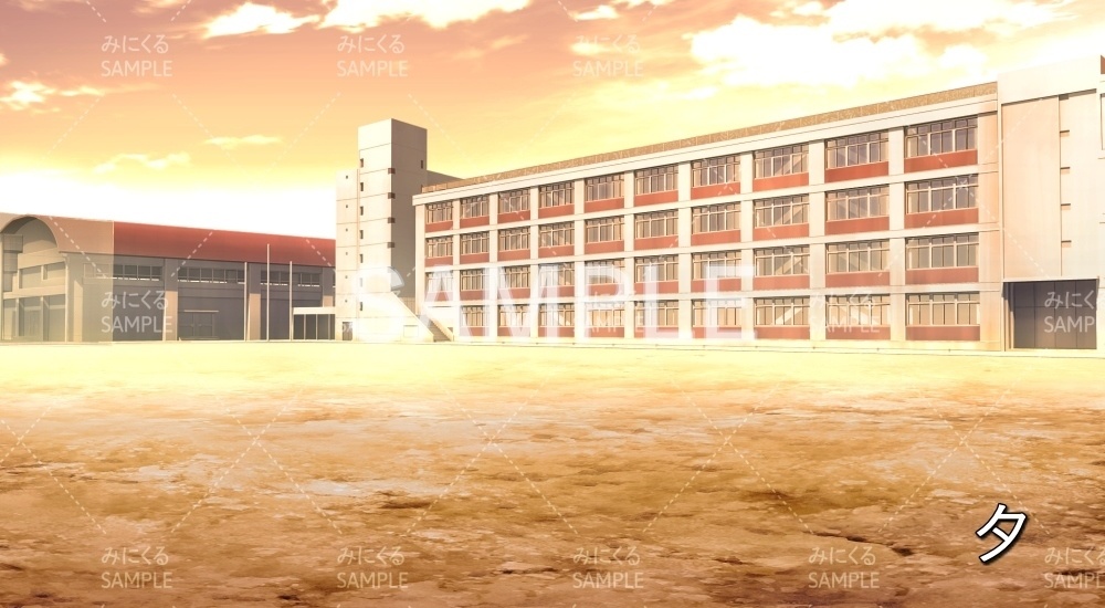 【背景素材】学校校舎 雪差分有(学園編part11-BG15_d_a)