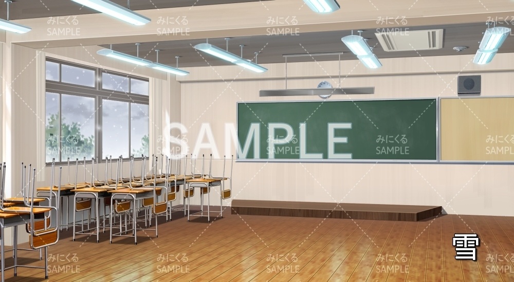 【背景素材】空き教室/掃除 雪差分有(学園編part11-BG17_d_a)