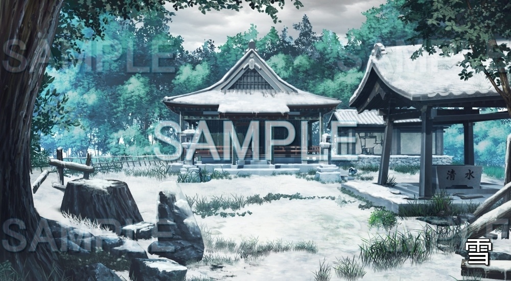 【背景素材】神社(日常編part20-BG18_d_e)